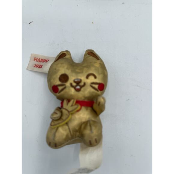 Set of 3 Mini Plush Animal Charms – Lucky Cat, Red Panda, Lucky Fortune - Picture 3 of 6